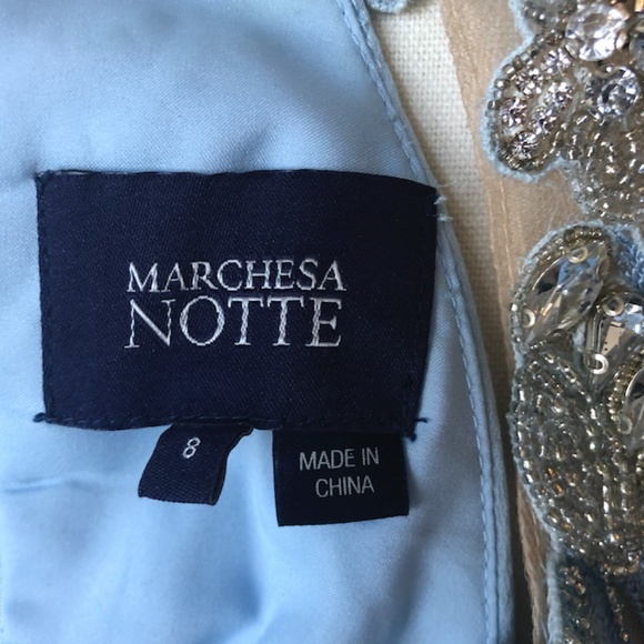 Marchesa Notte Silk-chiffon gown - Picture 7 of 8